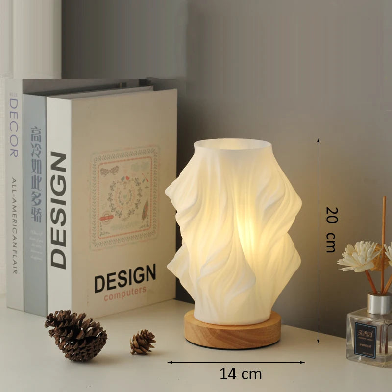 Lampe à poser Abat-jour imprimé en 3D de Style crème française - vue 14 sur 14