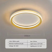 plafonnier led rond ou carré nordique pour décoration de luxe