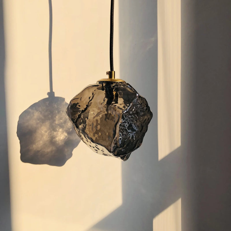 lustre nordique en verre lave glace forme créative rétro