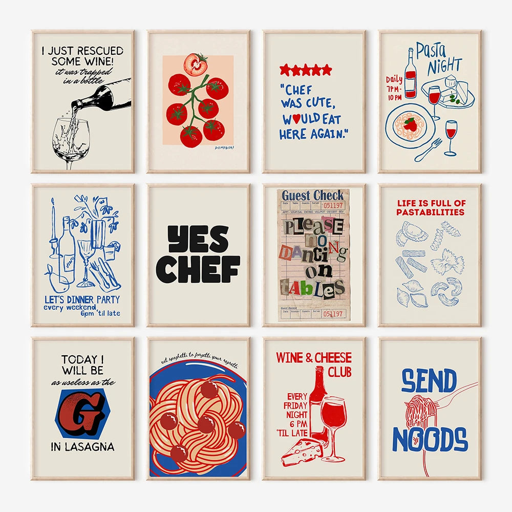 ensemble mural rétro esthétique pour décor de galerie - vue 3 sur 7
