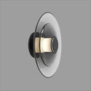 Minimalist modern glass and gold wall light