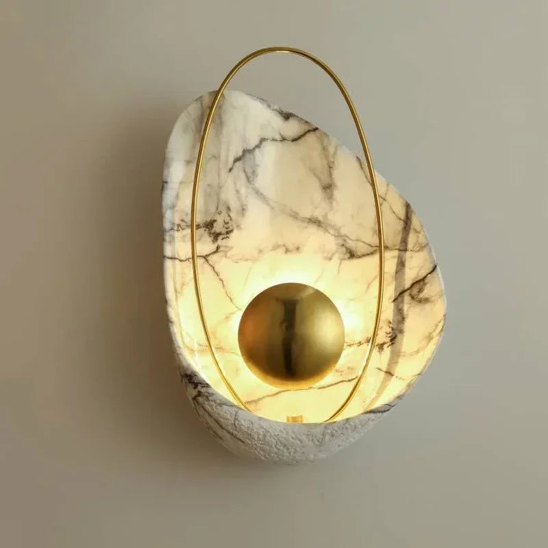applique murale de luxe imitation marbre en résine nordique - vue 5 sur 8