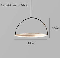 suspension en tissu danois ronde pour décoration intérieure