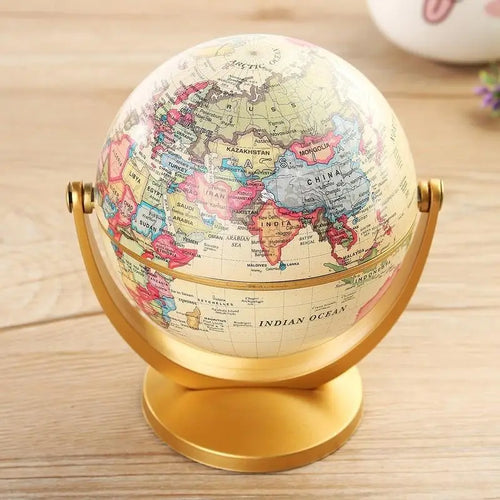 lot de 2 globes rétro éducatifs rotatifs pour bureau et décoration - vue 4 sur 7