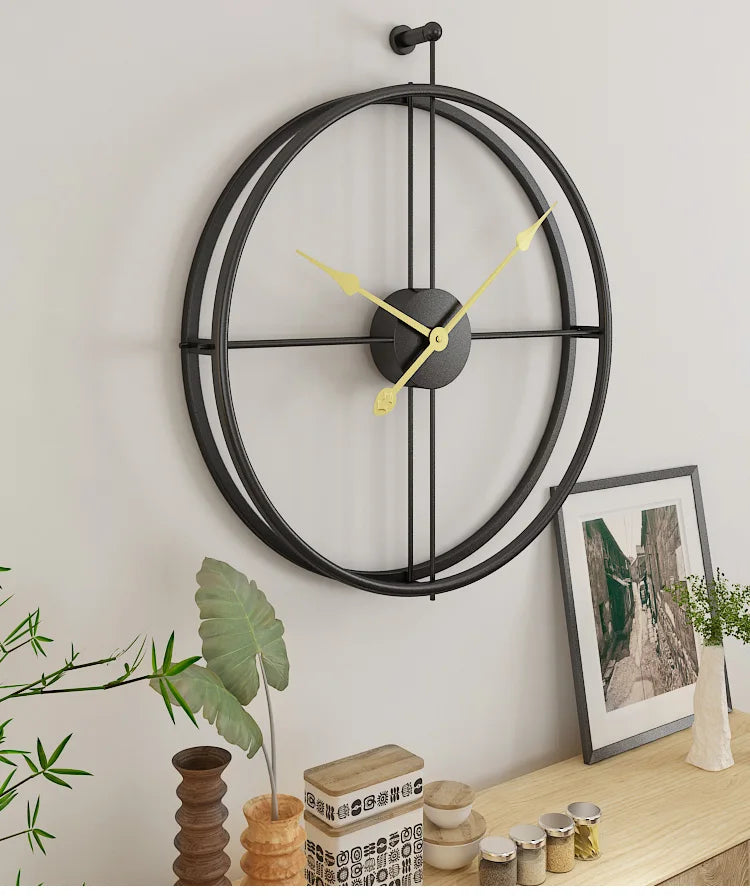 Large Silent Wall Clock, Modern Design Clocks, Home Decor, Office, Hanging Wall Watch, European Style, 55cm - vue 8 sur 8