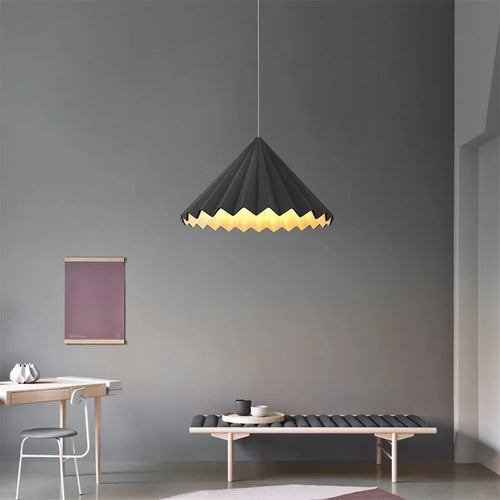 Nordic resin umbrella LED pendant light minimalist design for dining room, kitchen, home decor and bedroom chandeliers - vue 5 sur 7