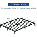 8 inch California King Size Bed Frame, No Spring, No Noise, Easy to Assemble, Black, Heavy Duty Metal Platform Bed Frame