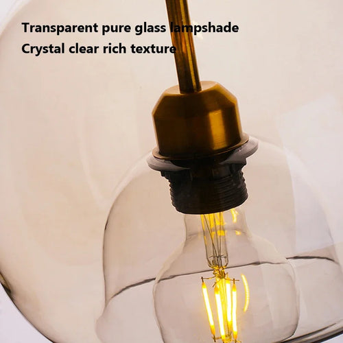 Suspension design boule nordique en verre fumé - vue 5 sur 8