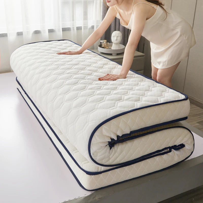 Latex mattress home hotel cushion thickened dormitory single double student tatami mattress, fashion sponge mats - vue 4 sur 10