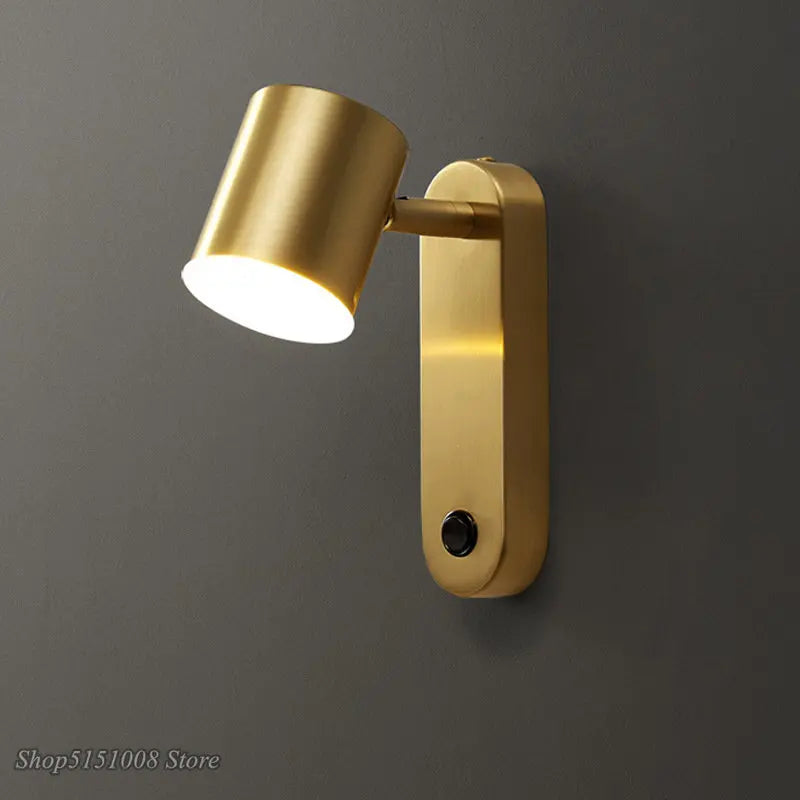 Nordic minimalist creative copper wall light - vue 3 sur 13