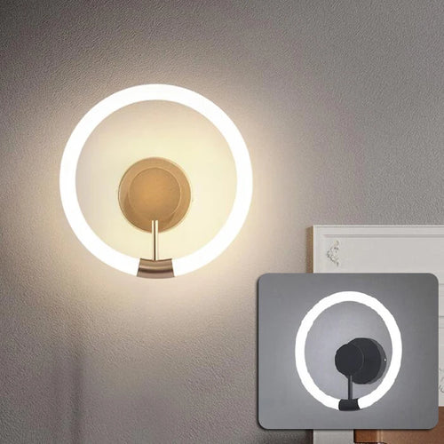 Applique murale LED Moderne Or Cercle