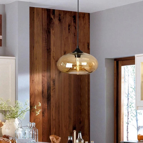 suspension modernes en verre pour restaurant bar boutique