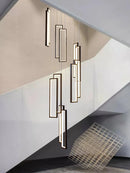 lustre nordique en aluminium intérieur dimmable led long
