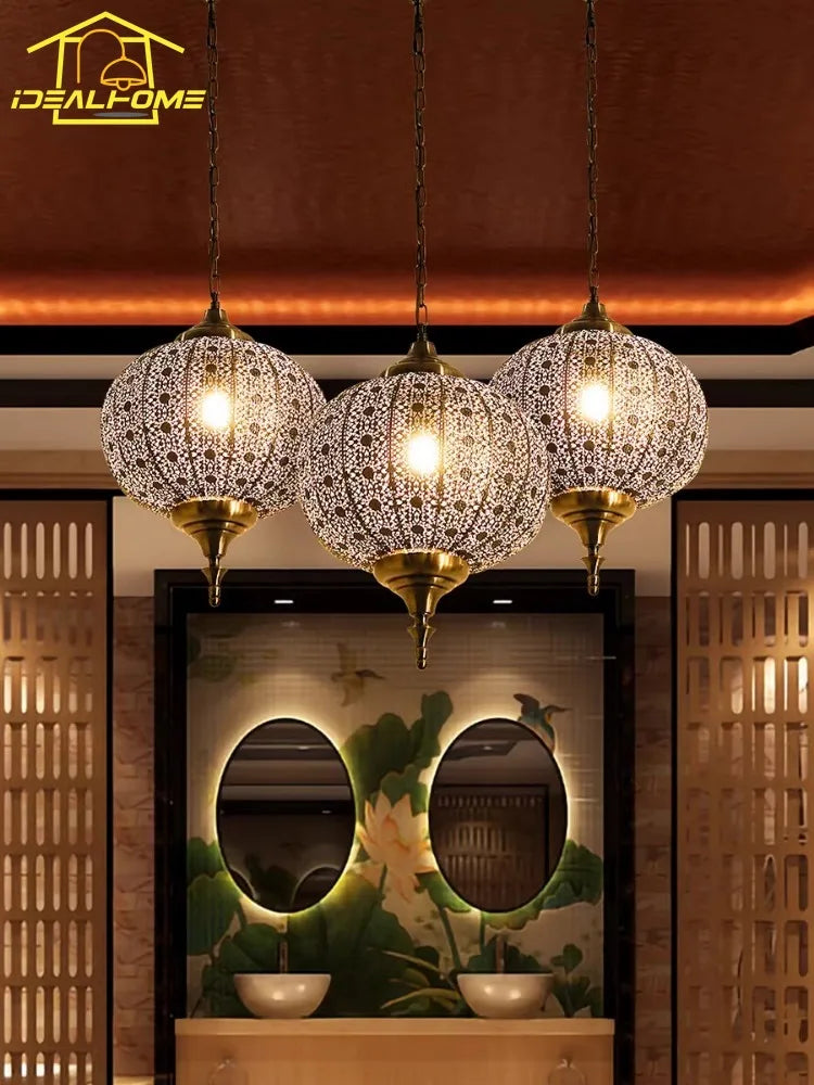 suspension vintage en fer design thaïlandais pour intérieur élégant - vue 7 sur 6