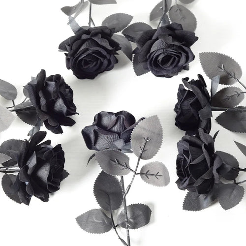 roses artificielles gothiques pour décorations dHalloween mariage fête - vue 6 sur 7