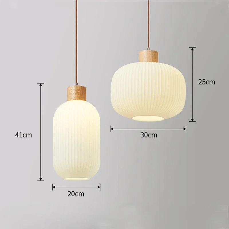 plafonnier moderne en verre style japonais pour décoration intérieure - vue 5 sur 8