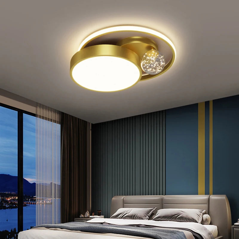 plafonnier led circulaire design nordique pour intérieur moderne - vue 6 sur 8