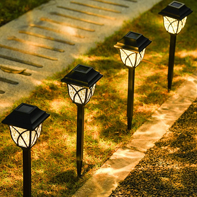 Lampes pic solaires de cour allume les lumières lumineuses de pelouse en plein air LED étanche lumières de voie solaire lumières de chemin de paysage - vue 4 sur 12