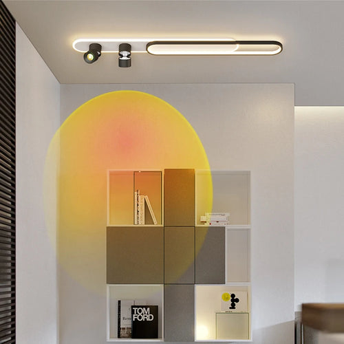 Le soleil ne se couche jamais allée lumière couloir moderne minimaliste salon chambre Long balcon manteau et chapeau Mural plafonniers - vue 2 sur 14