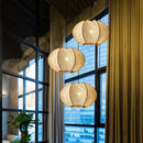 suspension en tissu et bois pour magasin et hôtel