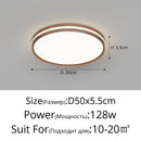 Minimalist nordic wooden ceiling light with modern LED lighting