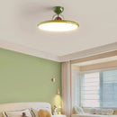 Plafonnier LED nordique en fer crème avec soucoupe volante