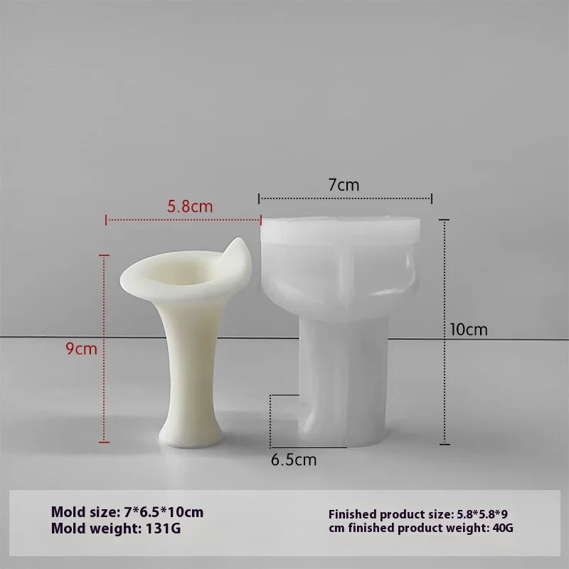 moule en silicone pour chandelier d'aromathérapie décoratif à faire soi-même