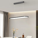 Modern minimalist decorative LED rounded rectangular chandelier