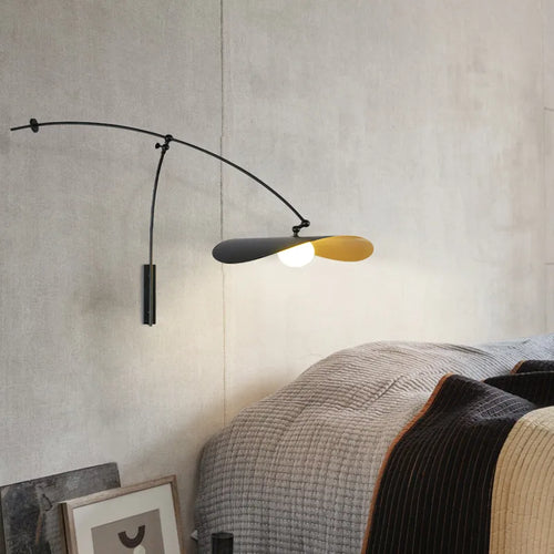 Applique murale rétro à bras Long pour chambre à coucher - vue 5 sur 6