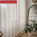 Voilage style japonais aspect lin motifs courbes salon