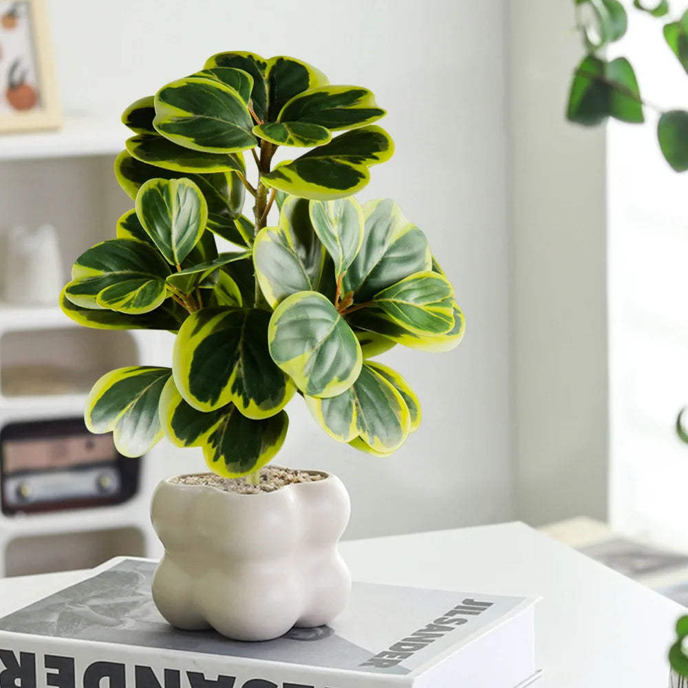 arbre artificiel de ficus à feuilles de cœur pour décoration intérieure et extérieure - vue 3 sur 9
