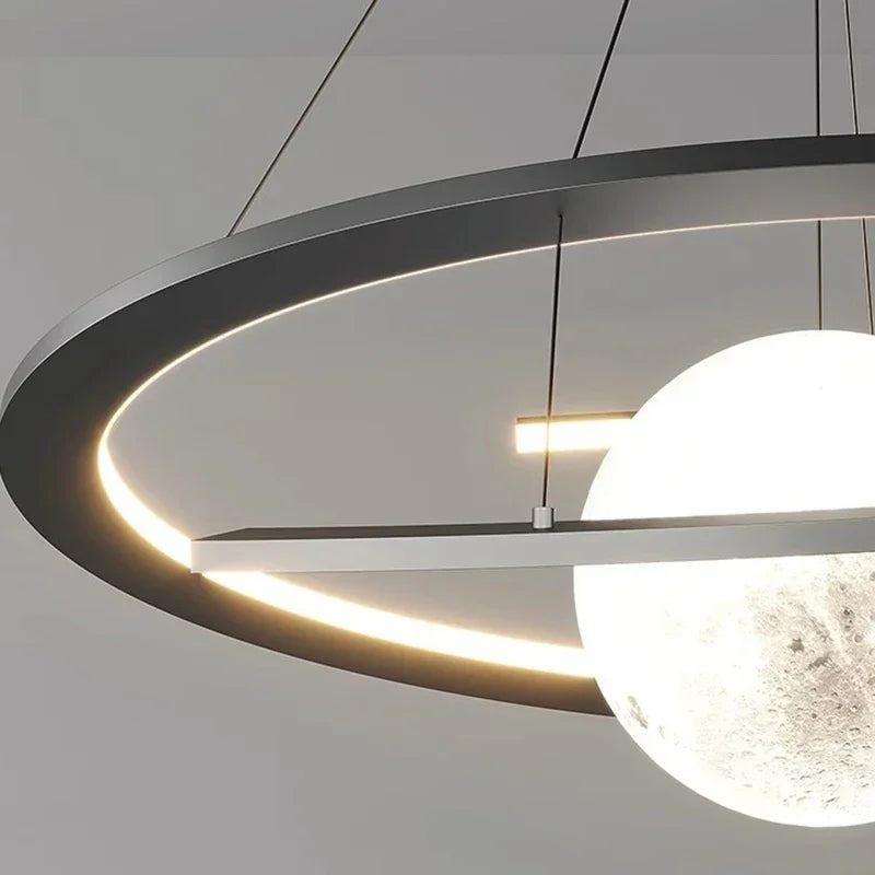 Modern nordic minimalist luxury circular ceiling light - vue 6 sur 7