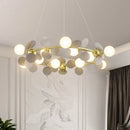 lustre moderne en verre design raisin doré luminaires suspendus