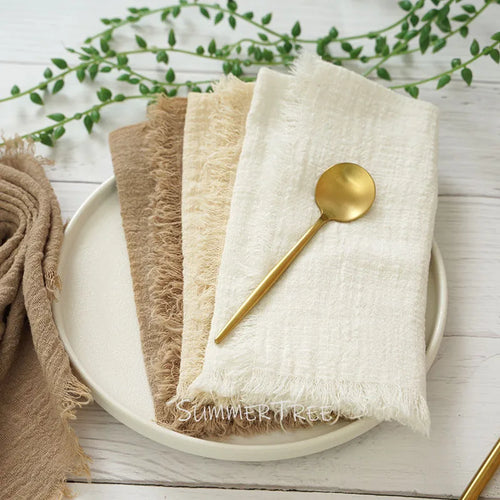 Serviette de table gaze de coton style rustique vintage