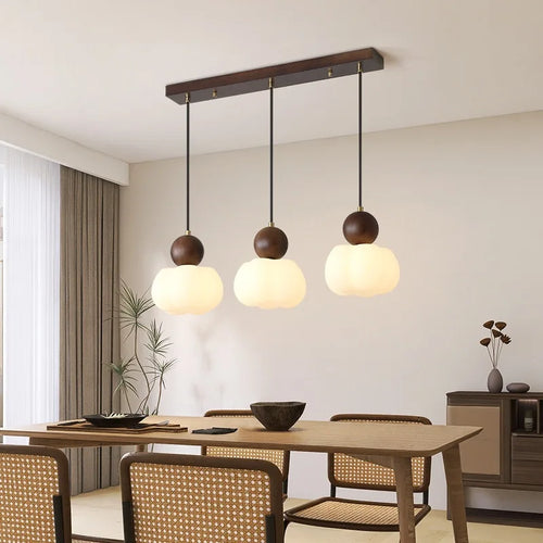suspension en bois massif pour décoration intérieure moderne