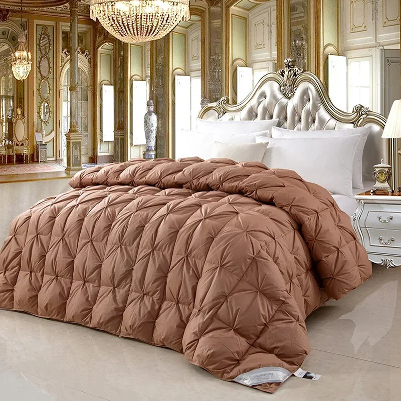 Temperature controlled down quilt, white goose down quilt, single person cotton quilt with thickened core for warmth and comfort - vue 10 sur 11