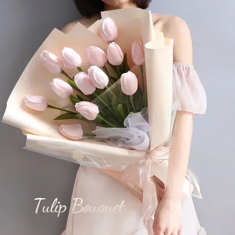 lot de tulipes artificielles pour décoration de mariage et intérieur - vue 3 sur 14