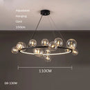 lustre en verre design moderne avec bulles pour intérieur élégant