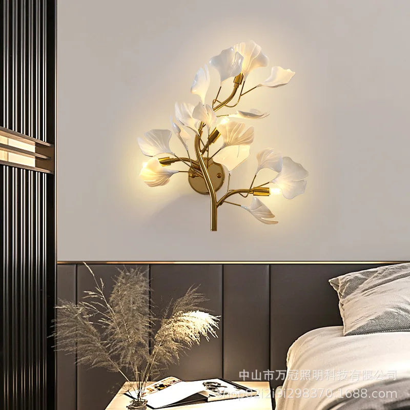 applique murale led en ginkgo pour hall et salon élégant - vue 4 sur 6