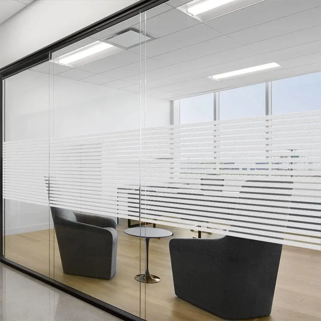 Film décoratif dépoli rayures protection uv pour vitres - vue 4 sur 6