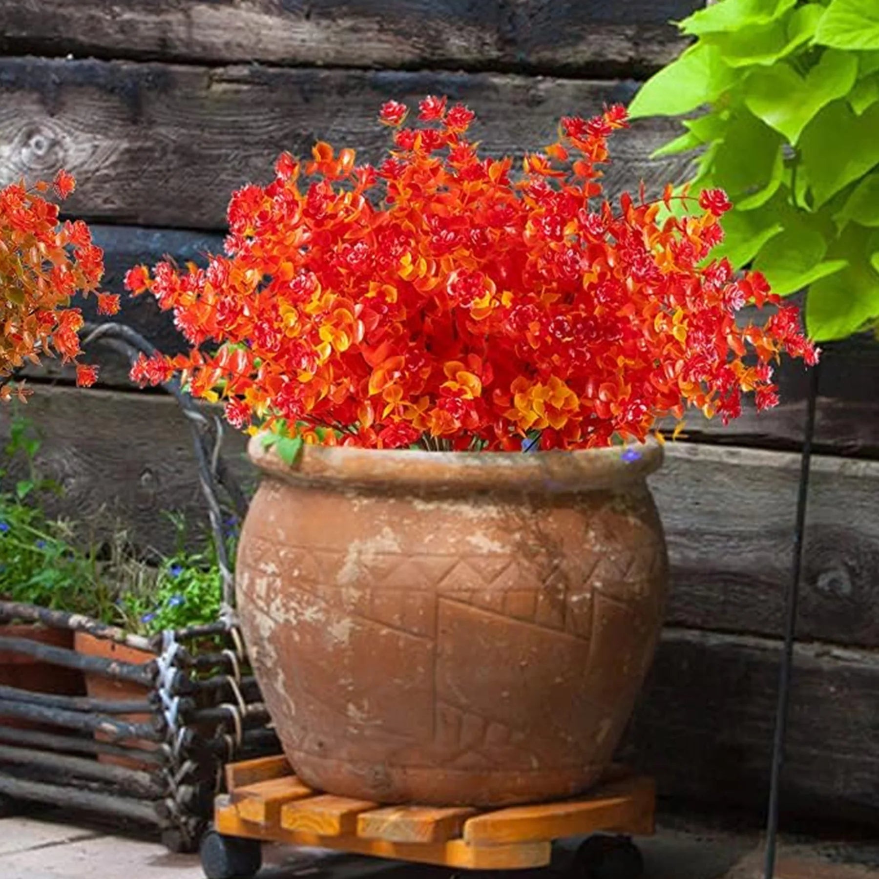 plante artificielle d'extérieur résistante aux uv pour décorations d'automne - vue 3 sur 8