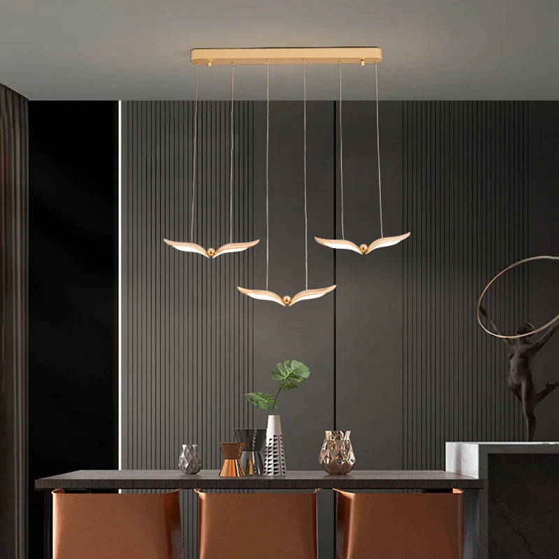 modern hanging chandelier for creative and minimalist atmosphere - vue 3 sur 9