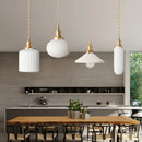 Minimalist Japanese retro ceramic pendant light for interior decoration