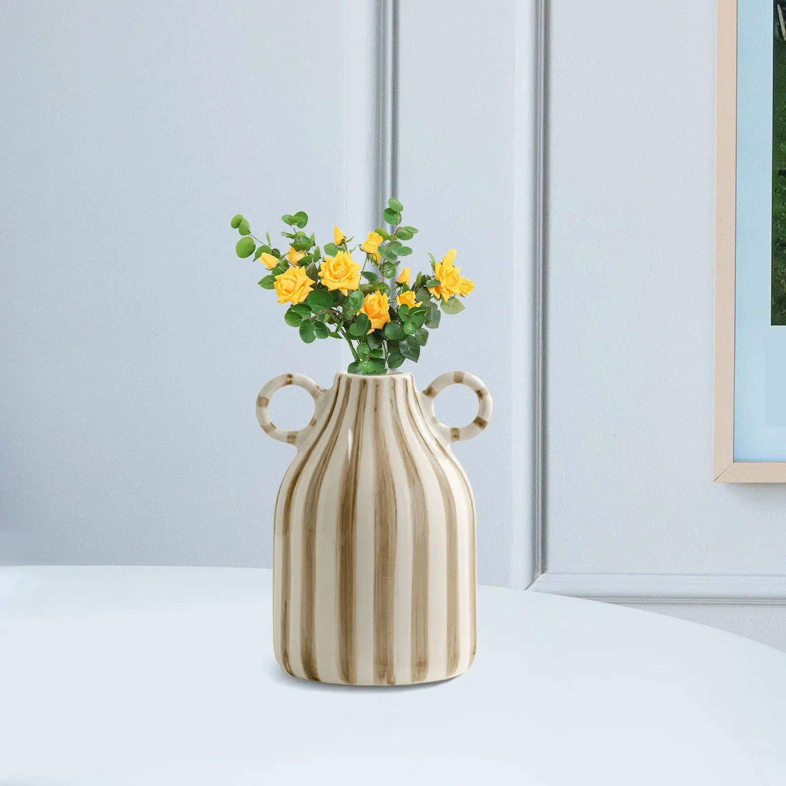 Decorative Flower Vase, Nordic Boho Vase, Small Vase, Home Decor, Porcelain - vue 9 sur 10