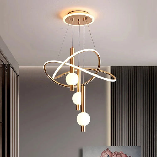 Minimalist post-modern chandelier for elegant interior decor