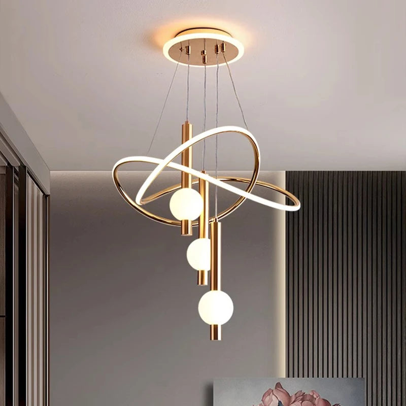 Minimalist post-modern chandelier for elegant interior decor