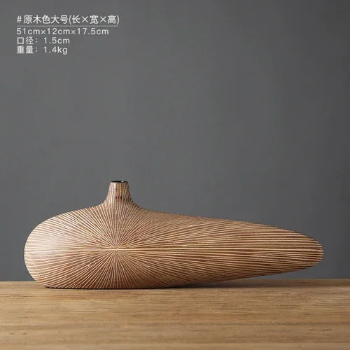 vase en résine moderne pour fleurs séchées décoration artisanale - vue 7 sur 9