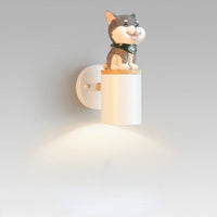 Minimalist decorative cat-shaped LED wall light