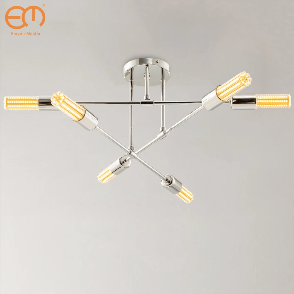 lustre moderne spoutnik semi encastré galvanoplastie style nordique