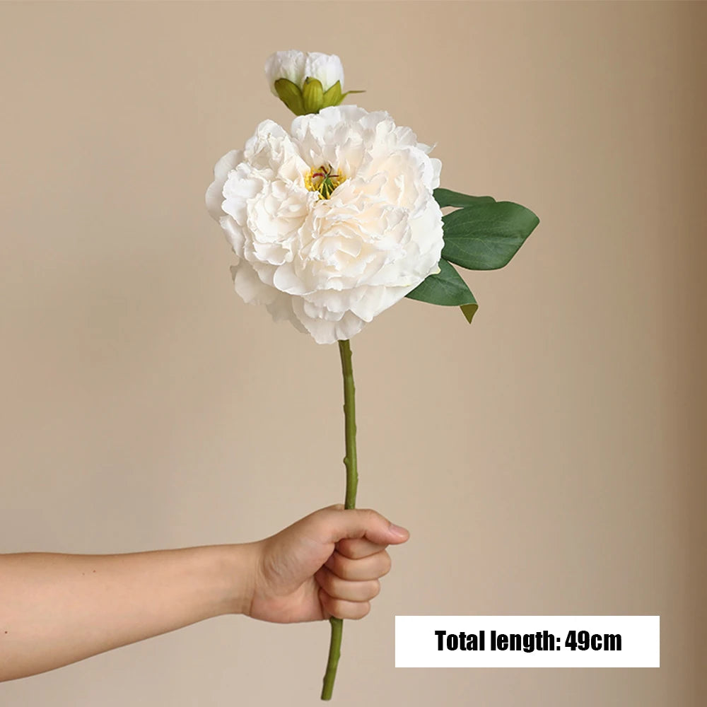 grandes fleurs artificielles de pivoine pour décoration élégante - vue 12 sur 12